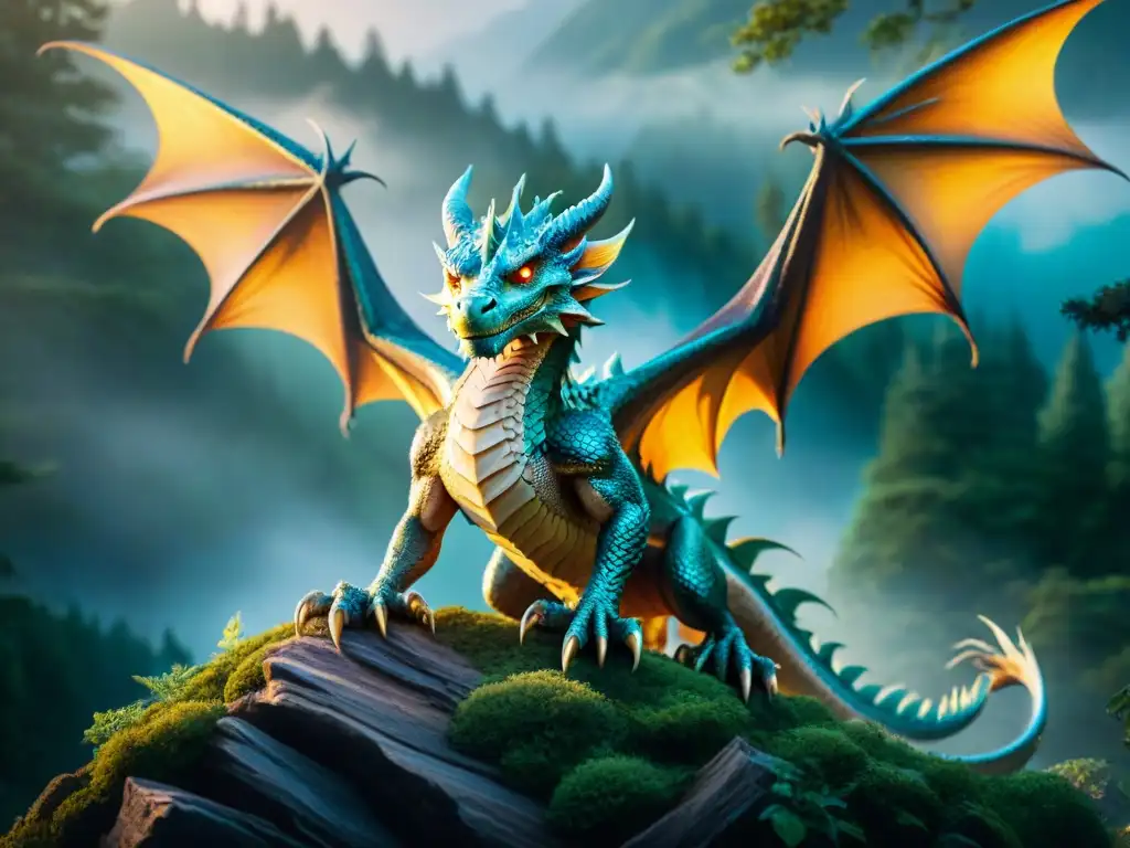 Imponente dragón surcando el cielo estrellado, atracción por seres fantásticos