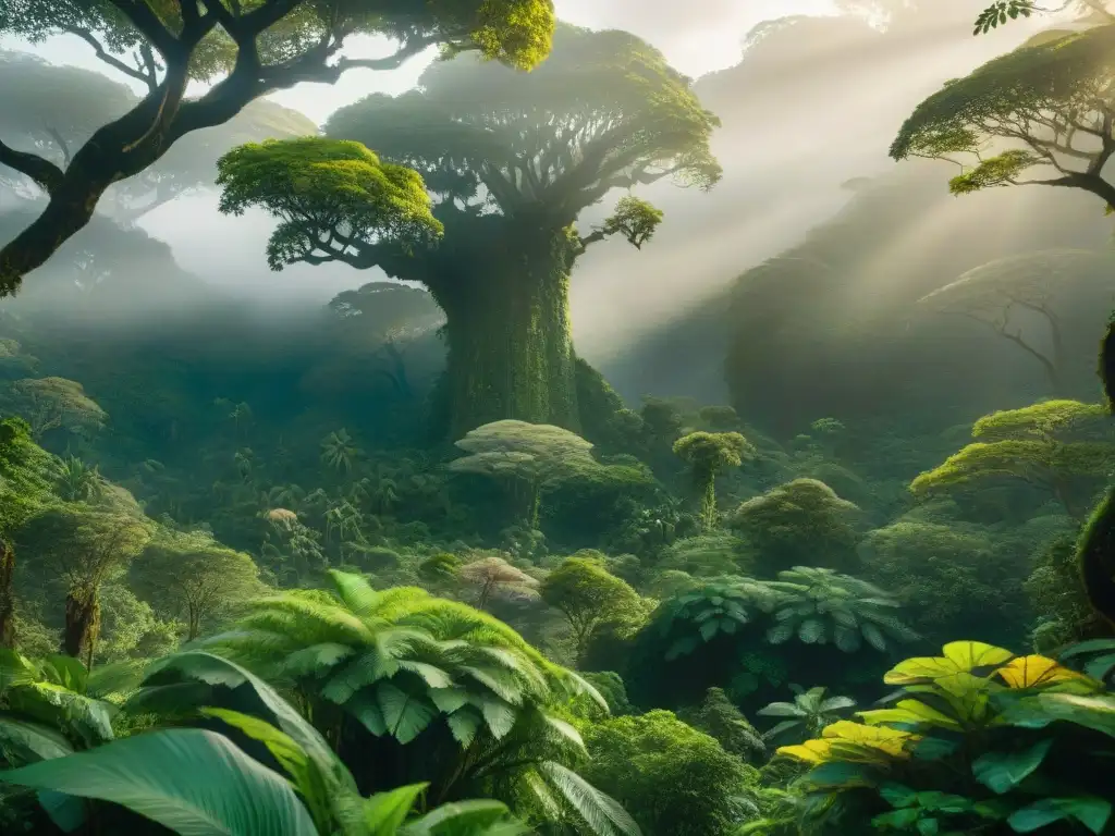 Selva misteriosa del Valle MokeleMbembe con dinosaurio legendario Descubre el misterio del Valle MokeleMbembe último dinosaurio en la exuberante jungla
