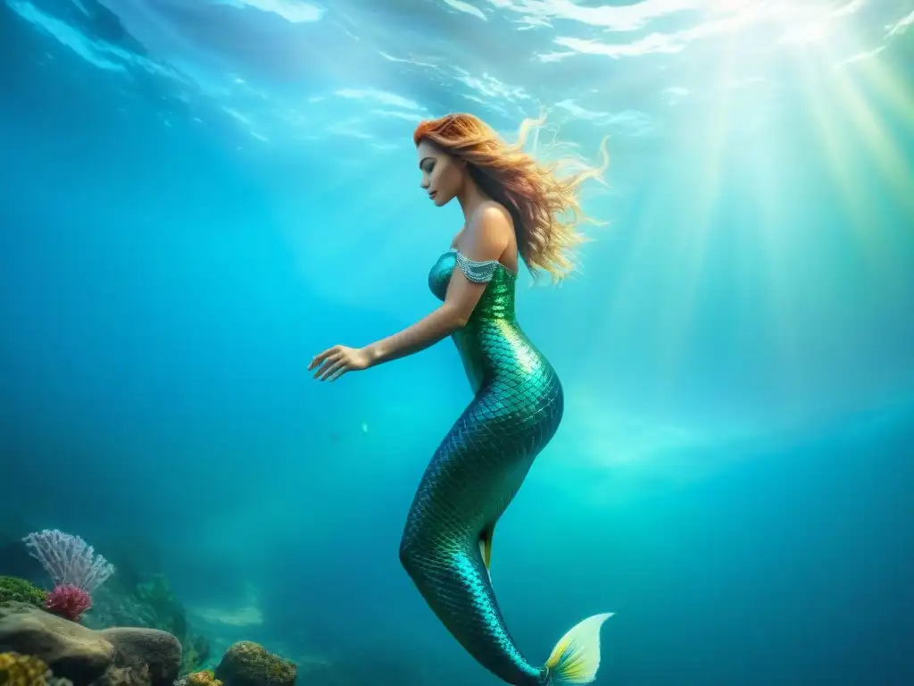 Mapa genético de sirenas: fusión mágica de ciencia y fantasía Un mundo mágico donde el ADN se transforma en colas de sirena, fusionando ciencia y fantasía