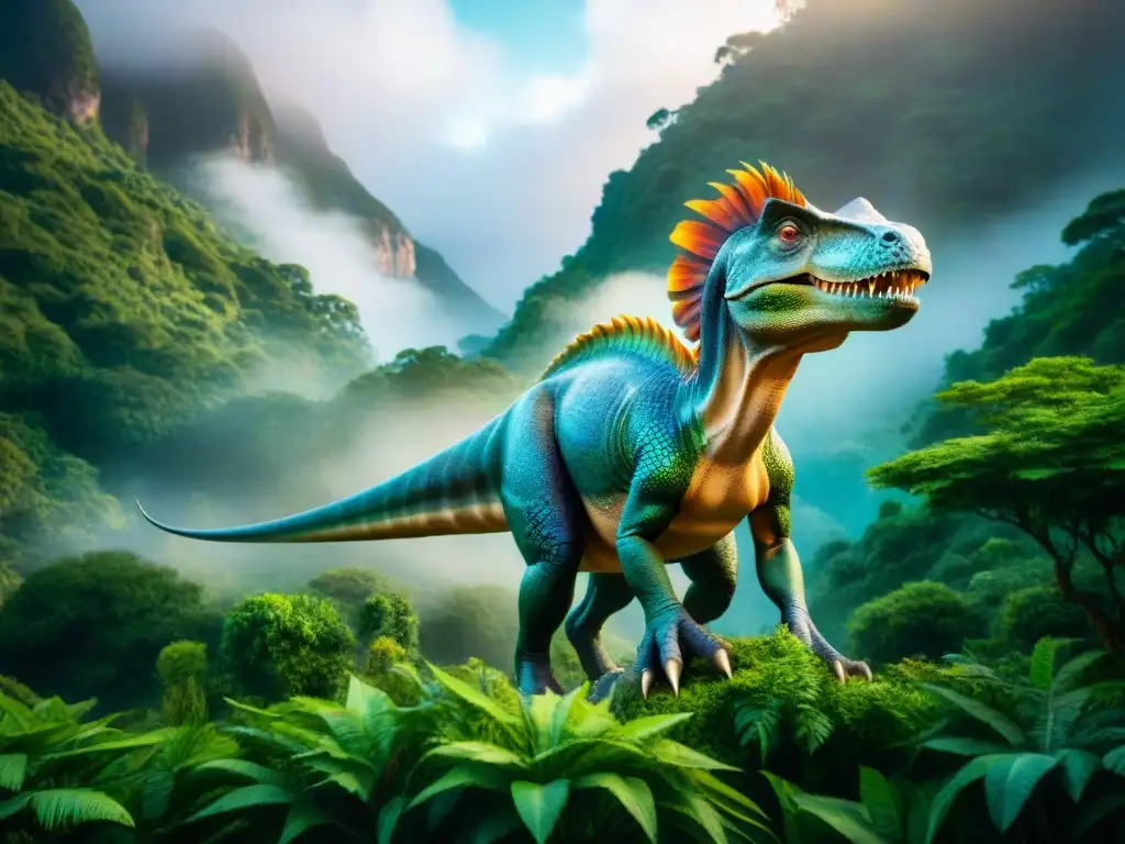 MokeleMbembe: criatura mítica en valle oculto Valle MokeleMbembe último dinosaurio: Criatura mítica con escamas iridiscentes en exuberante selva